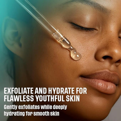 2% BHA AHA Liquid Salicylic Acid Exfoliant - Gentle Peel, Pore Minimizer, Face Exfoliator for blackheads, wrinkles with Hyaluronic acid - Fragrance-Free Hydrating for All Skin Types, 2oz
