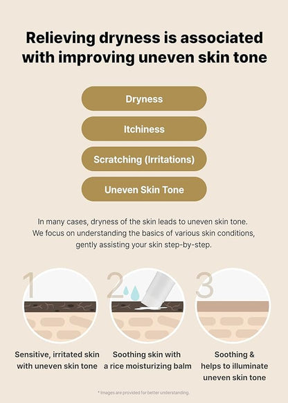 THANKYOU FARMER Rice Pure Aqua Multi Balm - Exclusive Korean Rice Extract, 5 Ceramide, Eye Treatment Balm, Korean Multi Balm Stick for Face, Fragrance-Free