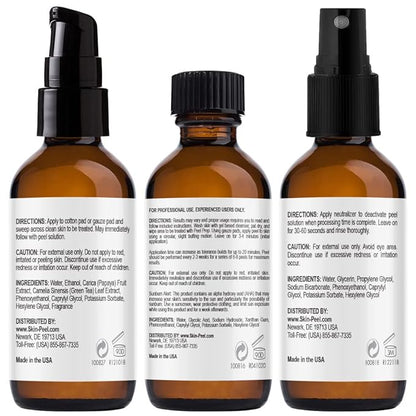 MedPeel Glycolic Acid 30% Peel Kit – Includes Peel, Prep & Neutralizer – Light Strength Chemical Peel for Fine Lines, Wrinkles & Radiant Skin – Suitable for All Skin Tones – 1oz (3pc Set)