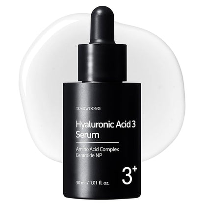 TOSOWOONG Hyaluronic Acid 3% Serum, 30,030ppm Sodium Hyaluronic Acid, Hydration, Moisture Boosting Facial Serum for Fine Lines & Wrinkles, Plump & Repair Dry Skin, Korean Skin Care, 30ml, 1.01 fl.oz.