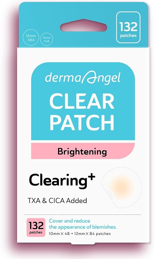 DERMA ANGEL Dark Spot Patches Blemish Patches with Hydrocolloid, TXA & CICA for Active Acne & Post-Inflammatory Dark Spots - Day and Night Use - UPGRADED (Post Acne - 132 Count - 2 Size)