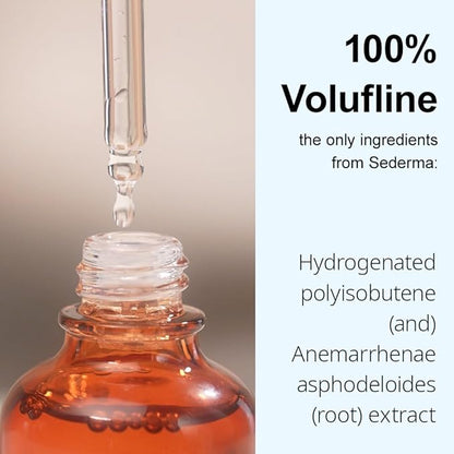 Volufiline Serum, Pure Volufiline Oil for face, breast, butt, under eyes, Skin Elasticity, 100% Genuine, France Sederma, Cosmetic Ingredient booster korean volifiline glass bottle, 1.7 fl. oz. / 50 ml