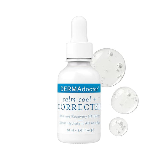 DERMAdoctor Hyaluronic Acid Moisturizer for Face – Hydrating Niacinamide Face Serum with Vitamin C – Dermatologist Formulated Hydrating Serum for Sensitive Skin, 1 fl oz