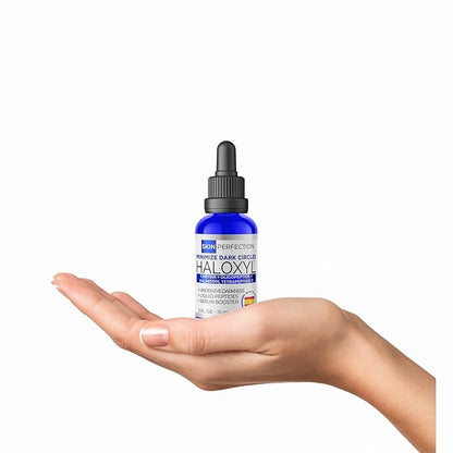 Skin Perfection Haloxyl Anti-aging Under-eye Diy Serum Booster Peptides for Dark Circles, Discolorations Blue Passion Flower .5 Oz, 300 Drops
