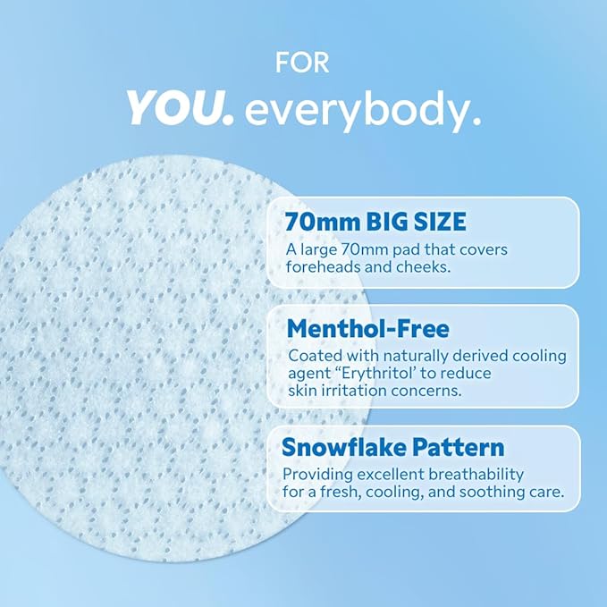 TIRTIR Ice-Cooling Icing Toner Pads | -3.76°C Instant Cool Down for Pore Reducing and Hydrating Korean Skincare (120 Units)