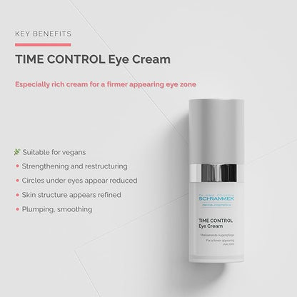 Schrammek TIME CONTROL Eye Cream (0.5 fl oz) - for Demanding Skin - Reduces Circles Under Eyes - with Matrixyl® 3000 & Milk Thistle Oil - Eye Care - Skin Care - Dr