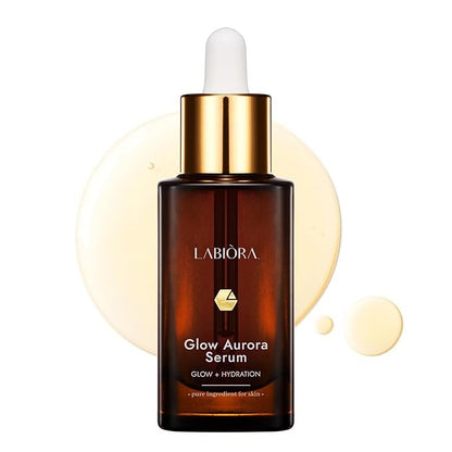 Glow Aurora Serum – Lightweight Korean Glow Drops for Face with Niacinamide, Hyaluronic Acid & Lutein, Face Glow Serum for a Dewy, Healthy-Looking Complexion, 1.01 fl oz / 30ml