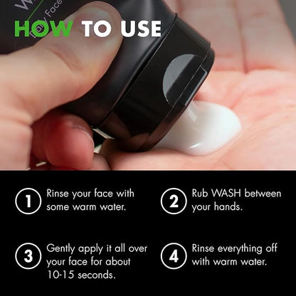 Tiege Hanley Daily Face Wash for Men, Gentle Fragrance-Free Cleanser with Jojoba Oil, Aloe, & Vitamin B3, Hydrating Foaming Formula for Deep Clean, Gentle on Sensitive Skin, Men’s Skin Care, 5.5 Fl Oz