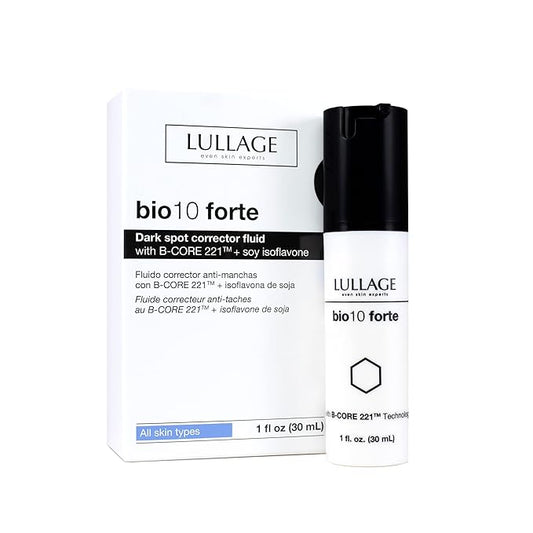 LULLAGE bio10 forte Dark Spot Corrector Fluid for All Skin Types, Intensive Dark Spot Corrector for the Face Formulated with B-CORE 221 & Soy Isoflavones, 1 Fl Oz
