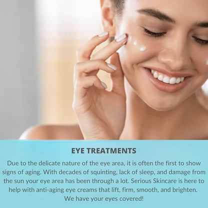 Serious Skincare - Eyetality PM Eye Night Cream with Resveratrol - Keratin & Lash Boosting Peptides for Thicker, Longer Lashes - Antioxidant-Rich to Treat Under Eye Signs of Aging 0.5 FL.Oz.