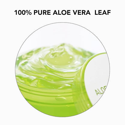Aloe Vera Gel for Face, Skin, Hair & Sunburn Relief, Made with 100% Pure Aloe Gel for All Skin Types. Made in Korea. 300ml (10.1fl.oz) (3)