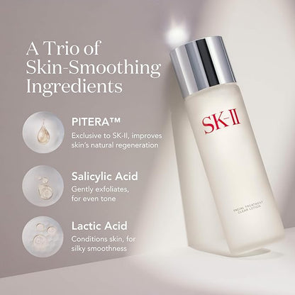 SK-II Facial Treatment Clear Lotion - Hydrating Face Toner with AHAs to Exfoliate & Visibly Improve Texture - Gentle Facial Toner Made with Salicylic & Lactic Acid for a More Even Skin Tone (5.4 oz)