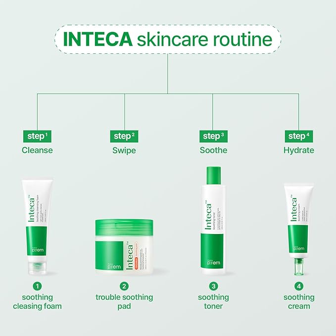 MAKE P:REM INTECA Soothing Cream, Quick Calming Facial Cream with Advanced CICA for Acne-Prone Skin, All Skin Types, EVE VEGAN, Korean Skin Care, 2.70 fl.oz., 80ml