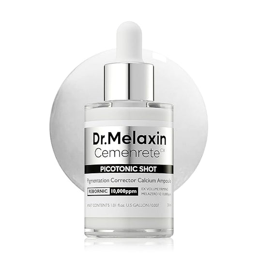 Dr.Melaxin Cemenrete Picotonic Shot Calcium Ampoule for Even Skin Tone & Skin Clarity, 1.01 fl.oz.