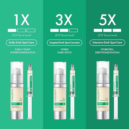 Easydew DW-EGF Melatoning Ampoule 5X - Hydrating Dark Spot Serum with Niacinamide & Glutathione for Uneven Skin - Fast Absorbing Day & Night Ampoule Korean Skin Care (Bottle 1.01 fl oz, EGF 5X)