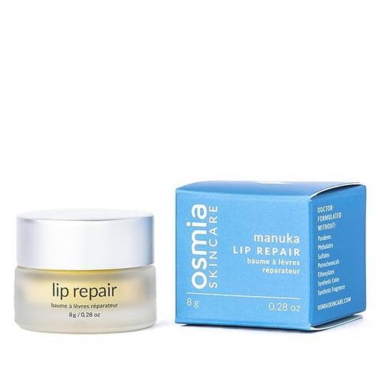Osmia Skincare - Natural Lip Repair Overnight Mask + Hydrating Gloss | Manuka Honey, Myrrh, Lanolin | Moisturize, Plump, Soothe | Clean Beauty For Healthy Skin (0.28 oz | 8 g)