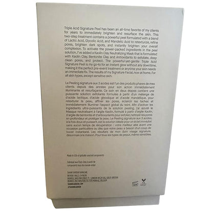 SHANI DARDEN SKIN CARE Triple Acid Peel, 2-Step Exfoliating Face Peel with Mandelic, Lactic & Glycolic Acids, Kaolin Clay Neutralizing Mask & Brush, Helps Improve Dark Spots & Skin Texture, 1.69 fl oz