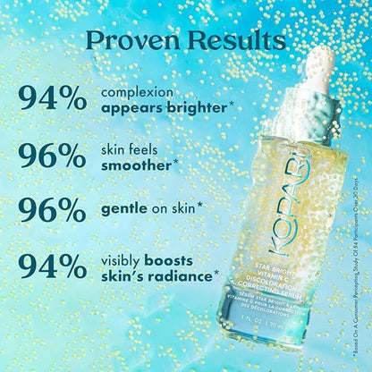 Kopari Star Bright Vitamin C Discoloration Correcting Serum with Kakadu Plum & Niacinamide, Brighter Complexion, Soothe & Diminish Dull Skin, 1.7oz