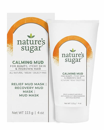 Nature's Sugar - Calming Mud Mask – Deep Pore Cleansing Mask for Face & Body Relief – Detox Skincare for Ingrown Hair, Bumpy, Itchy Skin & Recovery – Spa Treatment with 100% Hungarian Mud – 355 mL