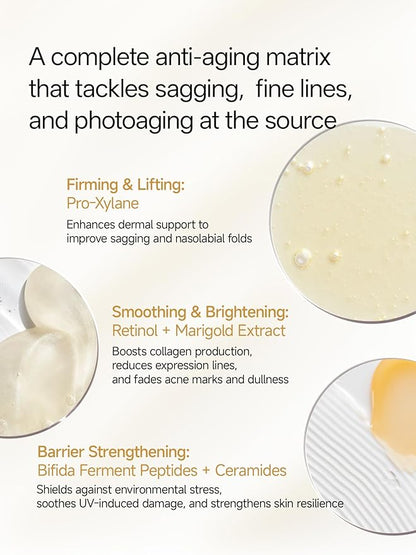 WNP Gentle Retinol Cream for Sensitive Skin, 10×Deep Transdermal Night Cream Anti-Aging Face & Neck Moisturizer with Ceramides, Peptides, Pro-Xylane, Wrinkle Cream for Fine Lines, Firming, Hydrating