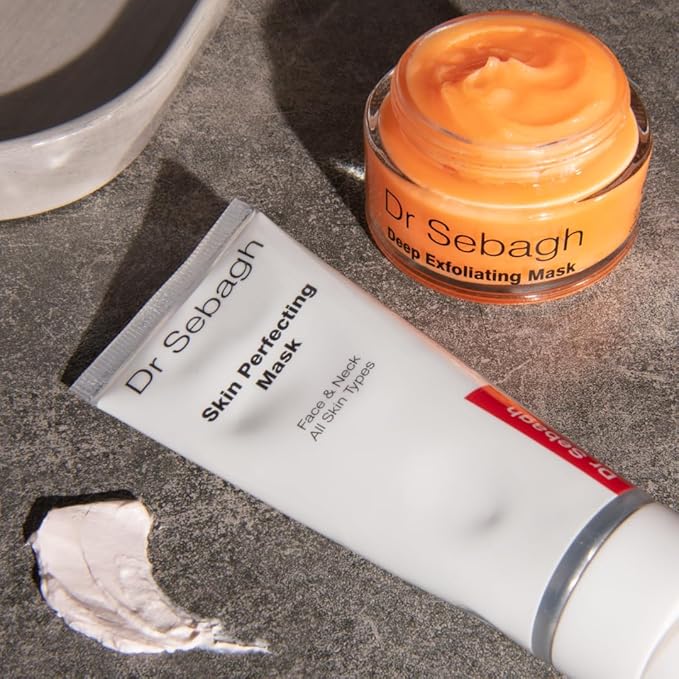 Dr Sebagh Deep Exfoliating Mask (1.7 fl oz) - Lactic Acid Exfoliating Face & Pore Cleansing - Azelaic Acid Detox for Clogged Pores Treatment - Anti-Aging Skin Mask for Radiance