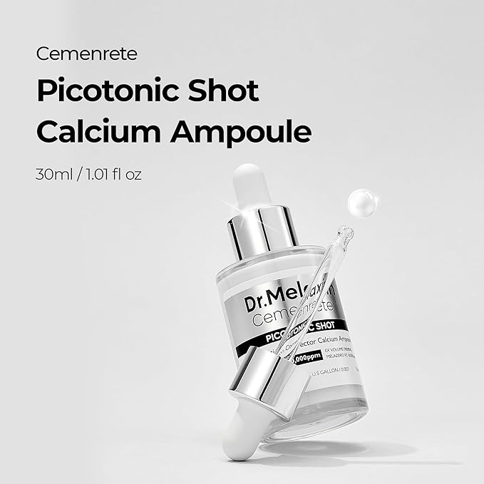 Dr.Melaxin Cemenrete Picotonic Shot Calcium Ampoule for Even Skin Tone & Skin Clarity, 1.01 fl.oz.