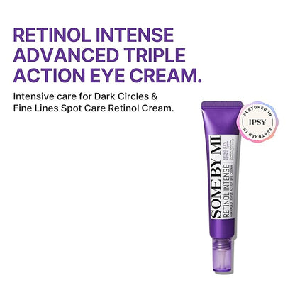 SOME BY MI Retinol Intense Advanced Triple Action Eye Cream – Pack of 2 – Korean Retinol Under Eye Cream Anti Aging for Fine Lines – Brightens Dark Circles & Smooths Skin Texture – Korean Skin Care