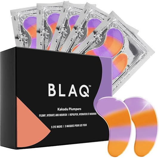 BLAQ Kakadu Plumpers Premium Under Eye Patches for Dark Circles and Puffiness. Australian Native Plum Extracts, Vegan and Cruelty-Free, 5-Pack