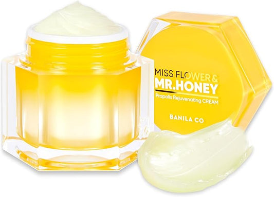 BANILA CO Miss Flower & Mr Honey Propolis Rejuvenating Cream | Nourishing Moisturizing Facial Cream with Honey and Yellow Flower Complex | Luxurious Cream for Dry Skin (70 ml / 2.36 oz)