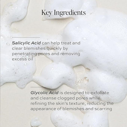 DIME Beauty Creamy Foam Cleanser, Foaming Face Wash, Daily Salicylic Acid Facial Cleanser for Oily Skin, 4 oz / 120 m