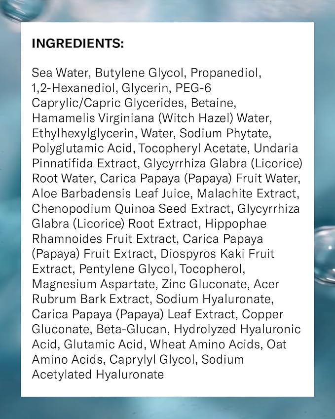 Then I Met You Living Sea Cleansing Tonic, Face Toner & Makeup Remover Micellar Water with Deep Sea Water, Papaya Enzymes & Licorice Root, Vegan & Clean Skincare, 6.08 oz