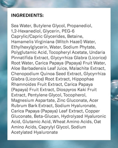 Then I Met You Living Sea Cleansing Tonic, Face Toner & Makeup Remover Micellar Water with Deep Sea Water, Papaya Enzymes & Licorice Root, Vegan & Clean Skincare, 6.08 oz