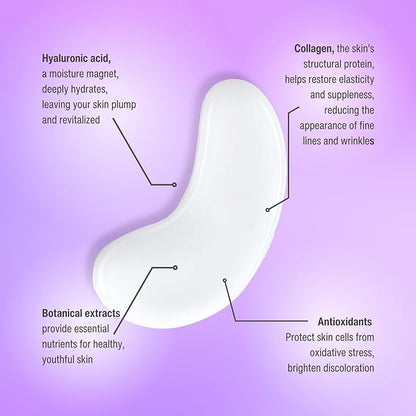 WILMA SCHUMANN Collagen Under Eye Patches, Dark Circle & Wrinkles Under Eye Mask, Pack of 10