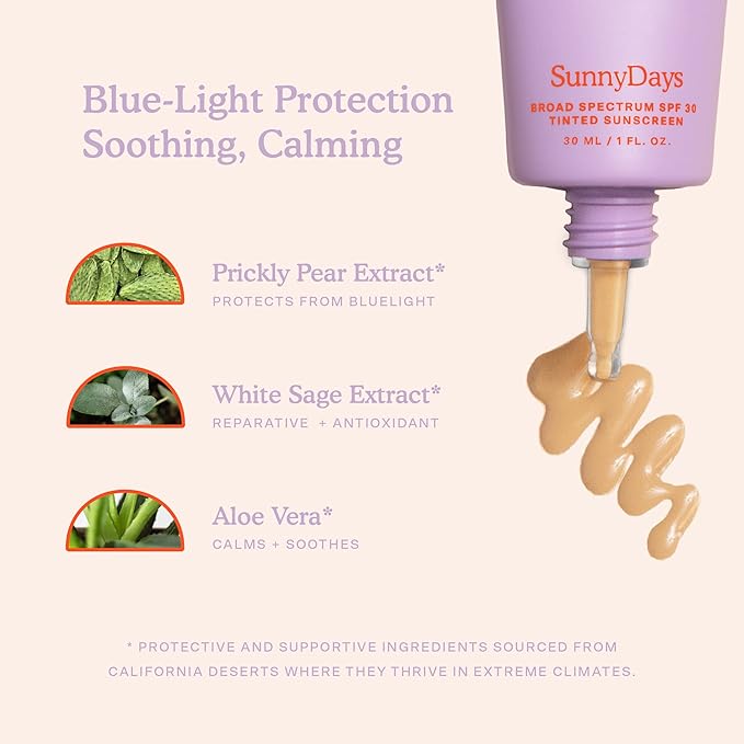 Tower 28 Beauty SunnyDays SPF 30 Tinted Mineral Sunscreen - For Sensitive Skin - 2-in-1 Facial Broad Spectrum UVA/UVB Protection + Foundation - Shade 15 MELROSE - Light with Warm Undertones, 1 Fl Oz