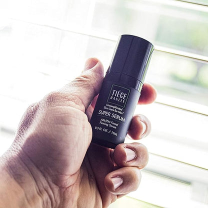 Tiege Hanley Anti Aging Bundle for Men, Eye Cream and Face Serum With Peptides, Hyaluronic Acid, and Vitamin B3 to Help Reduce the Look of Wrinkles and Dark Circles, Men’s Skin Care, 2 Piece Set