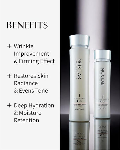ISA KNOX Nox Lab Smart Edition Set (13.38 fl oz, Duo Set) - Korean Skincare, Anti-Aging, Hydrating & Firming Set for Wrinkle Care. with Smart Retino Formula, Retinol, Moisture Liposome