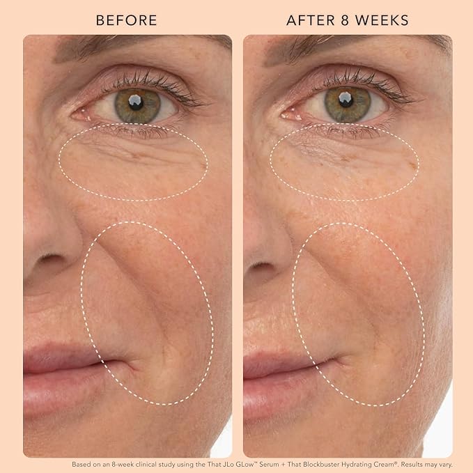 JLO BEAUTY Hydrating Face Moisturizer Cream, Hyaluronic Acid & Peptide Infused Skin Care, Moisturizer Face Cream for Women, Day & Night Formula to Visibly Smooth Fine Lines, That Blockbuster, 1.7 Oz