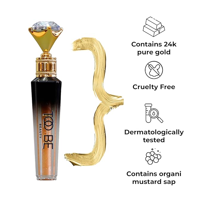 Too Be Beauty Lip Plumper Extreme, Lip Gloss with 24K Pure Gold, Youthful Lip Replenisher, Maximum Plump, Smoother and Extra Strength Lip Plumper, Visibly Volumizing and Anti-Aging Lip Moisturizer 5ml