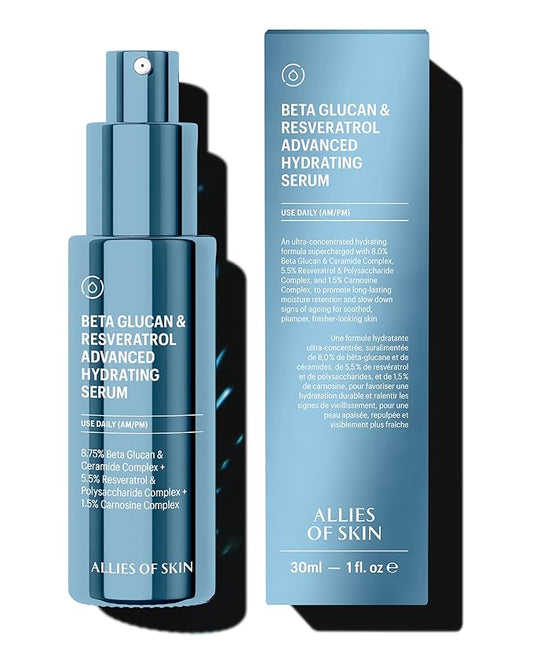 Allies of Skin Multi Hyaluronic Antioxidant Hydration Serum | Hydrating Face Serum with Niacinamide, Peptides and Resveratrol | For Dry, Dehydrated Skin | Supports Moisture & Firmness (1 Fl oz)