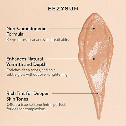 BARE Tinted Sunscreen SPF 50 – Non-Greasy, Water-Resistant, Vegan & Reef-Safe with Hyaluronic Acid & Jojoba Oil – 1.69 fl oz – Deep