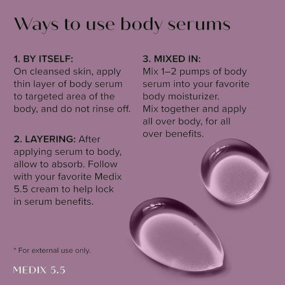 MEDIX Anti Aging Skin Care 3PC Set | Retinol Body Cream + Exfoliating AHA Glycolic Acid Foaming Face & Body Wash + Vitamin F Booster Serum, Wash + Treat + Hydrate Skincare Set