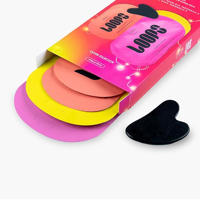 LOOPS Sculpt Set - Two Hydrogel Facemaks, Hydrogel Eye Mask, and Gua Sha