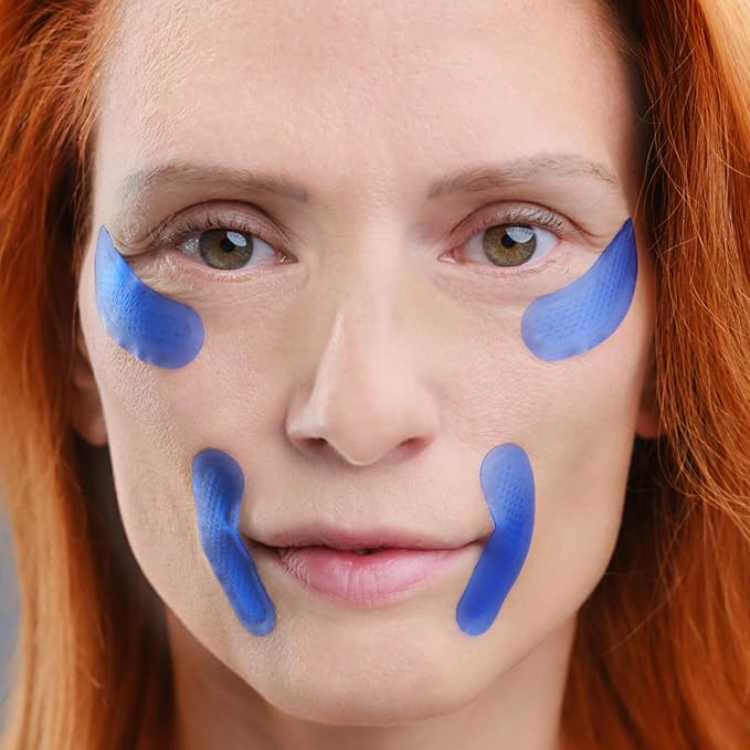 Qure Micro-Infusion Anti Wrinkle Patches for Smile Line, Frown lines, Under Eye Bags, Puffiness, Crow's Feet - Retinol, Caffeine, Niacinamide & Peptides - Dissolvable for Overnight Use - 16 Pairs