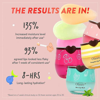 8 PCS Bee Lip Balm Honey Pot,Honey Lip Balm Lip Mask,Propolis Moisturizing Lip Sleeping Mask Reduces Lip Lines,Hydrating Prevention Dry and Cracked Lip Scrubs Exfoliator