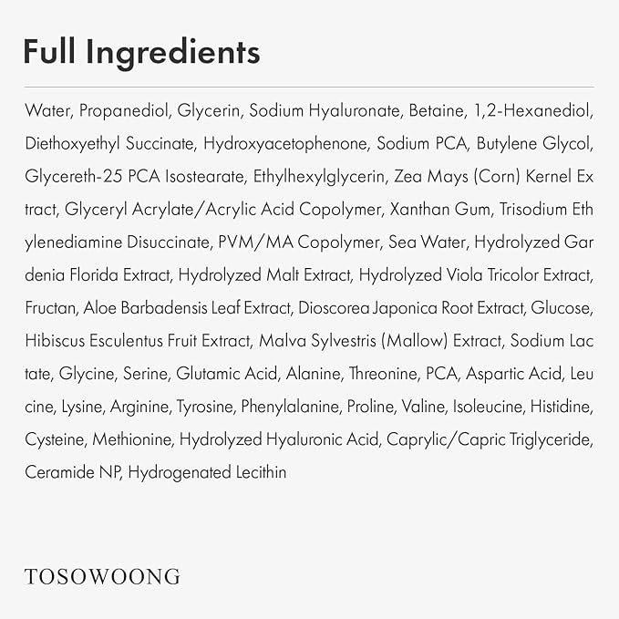 TOSOWOONG Hyaluronic Acid 3% Serum, 30,030ppm Sodium Hyaluronic Acid, Hydration, Moisture Boosting Facial Serum for Fine Lines & Wrinkles, Plump & Repair Dry Skin, Korean Skin Care, 30ml, 1.01 fl.oz.