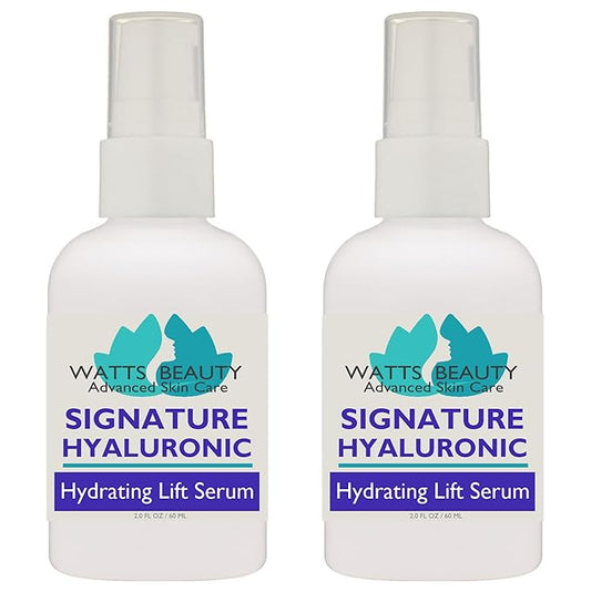 Signature 100% Pure Hyaluronic Acid Wrinkle Serum - Best for Fine Lines, Dull Skin, Quick Hydration - No Alcohol, Parabens, or Fillers - Made in USA