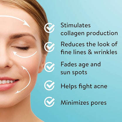 New Age Skin Care Beauty Box (Set of 3) Gift Set Vitamin C And Hyaluronic Kit Eye Serum Neo Hydrate Gold Face and Neck Serum Advanced Anti-Wrinkle Cream Anti Aging Retinol Moisturizer