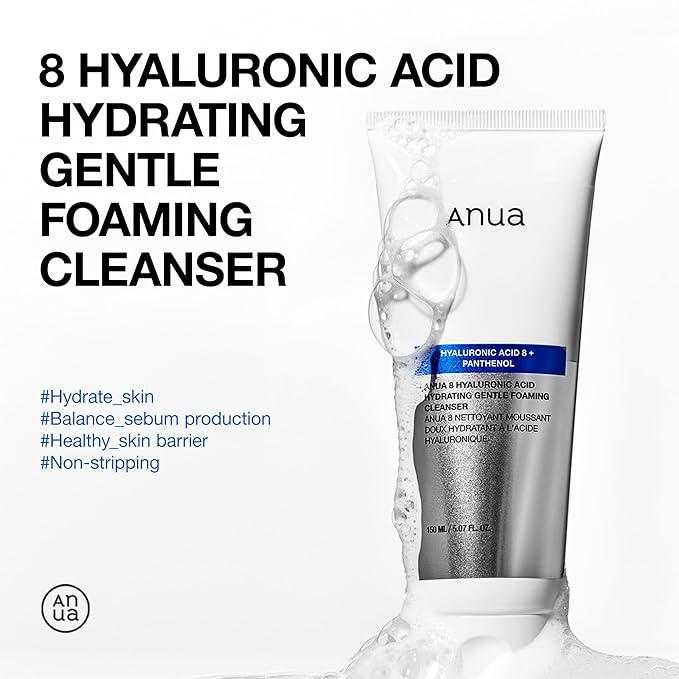 ANUA Gentle Double Cleanser Duo for Facial Cleansing : Heartleaf Pore Control Cleansing Oil Mild & Hydrating Gentle Foaming Cleanser for Double Cleansing, Daily Facial Cleanser, Korean Skincare