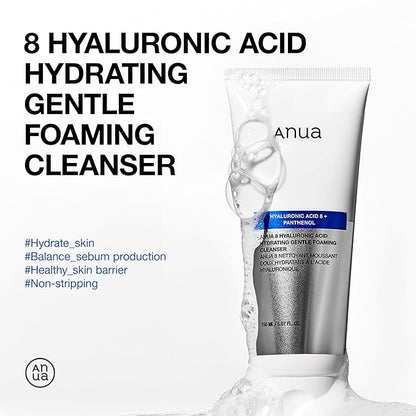 ANUA Gentle Double Cleanser Duo for Facial Cleansing : Heartleaf Pore Control Cleansing Oil Mild & Hydrating Gentle Foaming Cleanser for Double Cleansing, Daily Facial Cleanser, Korean Skincare