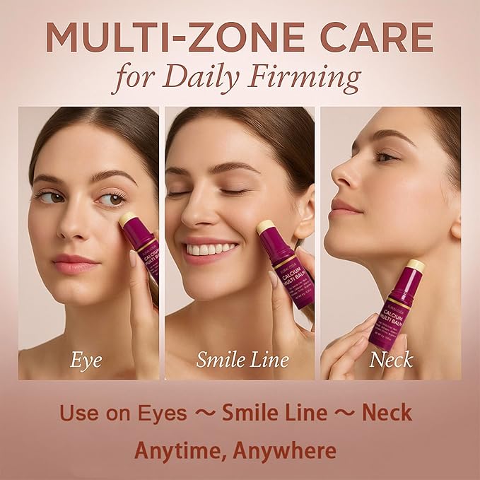 Calcium Volume Multi Balm 2 Pcs – Calcium Boost Firming & Hydrating Treatment with Peptides & Vitamin E – All Skin Types